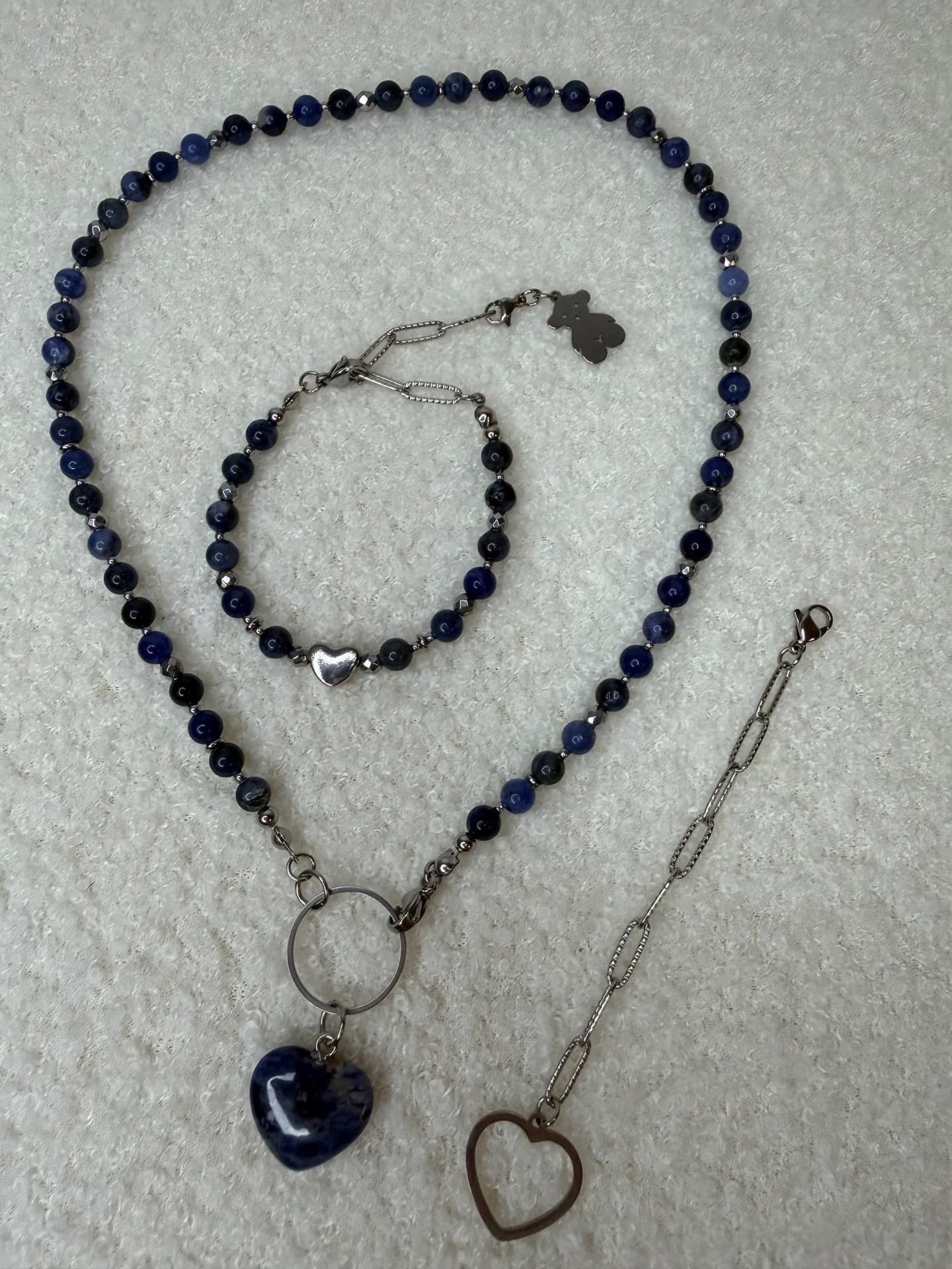 Naszyjnik TOP sodalit silver